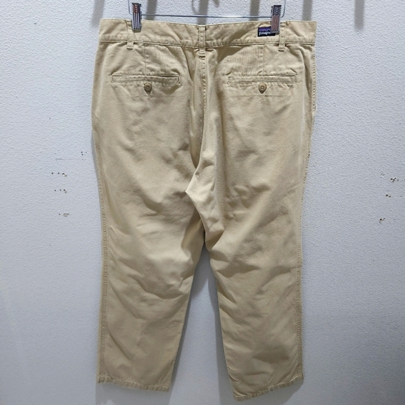 Vintage Patagonia Men's Organic Cotton Chino Pants Khaki Tan Canvas Size 36 - Picture 3 of 8